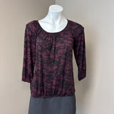 MICHAEL KORS Pink Black Top SZ XS