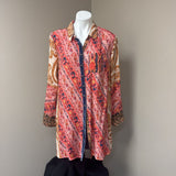 SOFT SURROUNDINGS ORANGE FLOWERED DRESS SZ XL