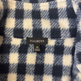 TALBOTS Blue Check Pullover SZ XS