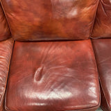 MOTIONCRAFT RED MODULAR LEATHER SECTIONAL