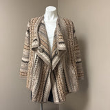 J JILL Brown and Black Cardi SZ M