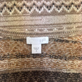 J JILL Brown and Black Cardi SZ M