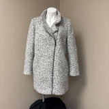 LOFT Gray-White Fuzzy Jacket SZ L