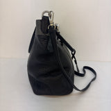 COLE HAHN BLACK/GRAY LEATHER TOTE