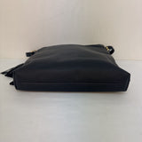 Anne Klein Black Leather Crossbody Bag with Gold Accents
