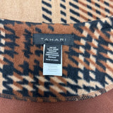 TAHARI Brown-Black Fleece Jacket SZ OS