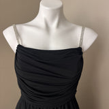 Rimini Black Evening Dress with Beaded Straps