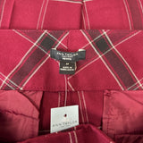 ANN TAYLOR Burgundy Plaid Pants SZ 6P