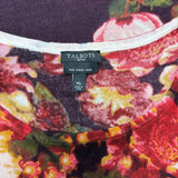 TALBOTS Floral Sweater SZ MP