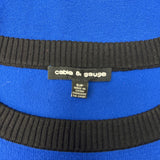 CABLE & GAUGE Cobalt/Black Sweater SZ S