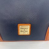DOONEY & BOURKE Navy/Tan Pebbled Leather Hobo Handbag DOONEY & BOURKE Navy/Tan CLOTHING-DESIGNER HANDBAGS-WALLETS