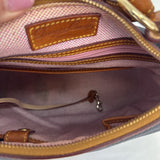 DOONEY & BOURKE Navy/Tan Pebbled Leather Hobo Handbag
