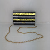 KURT GEIGER Grey Acrylic Party Eagle Clutch