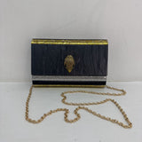 KURT GEIGER Grey Acrylic Party Eagle Clutch