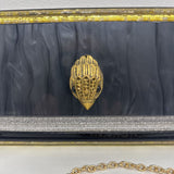 KURT GEIGER Grey Acrylic Party Eagle Clutch