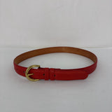 COACH Red Leather Belt SZ S COACH Red Small CLOTHING-ACCESSORIES
