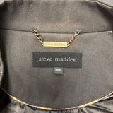 STEVE MADDEN Black Military Coat SZ M