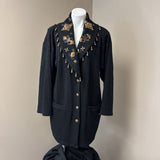 CAROLE LITTLE Wool Embellished Coat SZ S