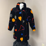 DONNY BROOK Faux Fur Heart Coat SZ M