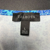 Talbots Women's Blue Patterned Maxi Dress