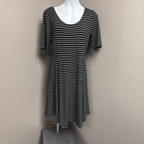 Signature by Robbie Bee Black and White Striped Dress