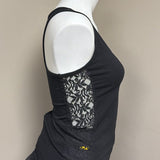 Black Lace Panel Tank Top