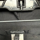 Raffinalla Women's Black Pants with Faux Leather Side