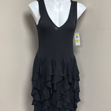 INC International Concepts Black Ruffled Dress