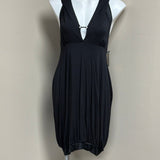 Black Sleeveless Dress with Hood