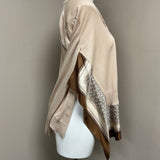 Burberry Beige Sweater with Decorative Hem