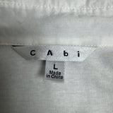 Cabi White Ruffled Blouse
