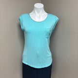 Calvin Klein Women's Mint Green Pocket T-Shirt