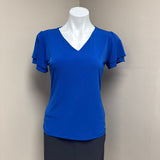 Calvin Klein Women's Blue V-Neck Top