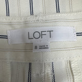 LOFT Women's Striped Trousers Size 8