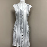 LOFT Outlet Striped Button-Up Dress