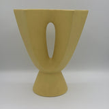 Hyalyn Pottery Double Matte Satin Vintage Yellow Whale Tail Vase