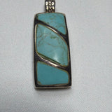 Sterling Silver Turquoise Inlay Pendant
