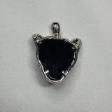 Black Panther Head Sterling Silver Pendant