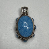 Blue Stone Sterlling Silver Pendant