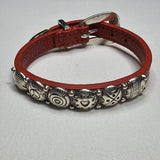 Brighton Red Leather Bracelet with Silver Accents