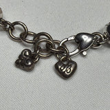 Brighton Silver Charm Bracelet with Hearts