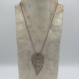 Sterling Silver Leaf Pendant Necklace