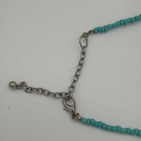 Turquoise Colored Beaded Necklace with Pendant