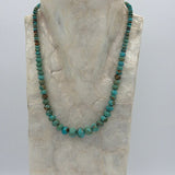 Sterling SIlver & Turquoise Beaded Necklace
