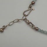 Aquamarine Beaded Necklace with Sterling Silver Clasp