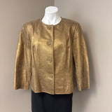 Kate Hill Women's Gold Leather Jacket