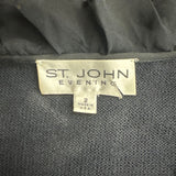 St. John Evening Ruffled Black Jacket