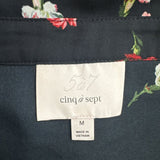cinq a sept Floral Black Button-Up Shirt