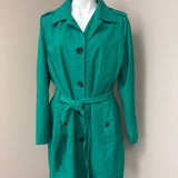 Lands' End Women's Green Trench Coat