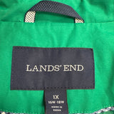 Lands' End Women's Green Trench Coat